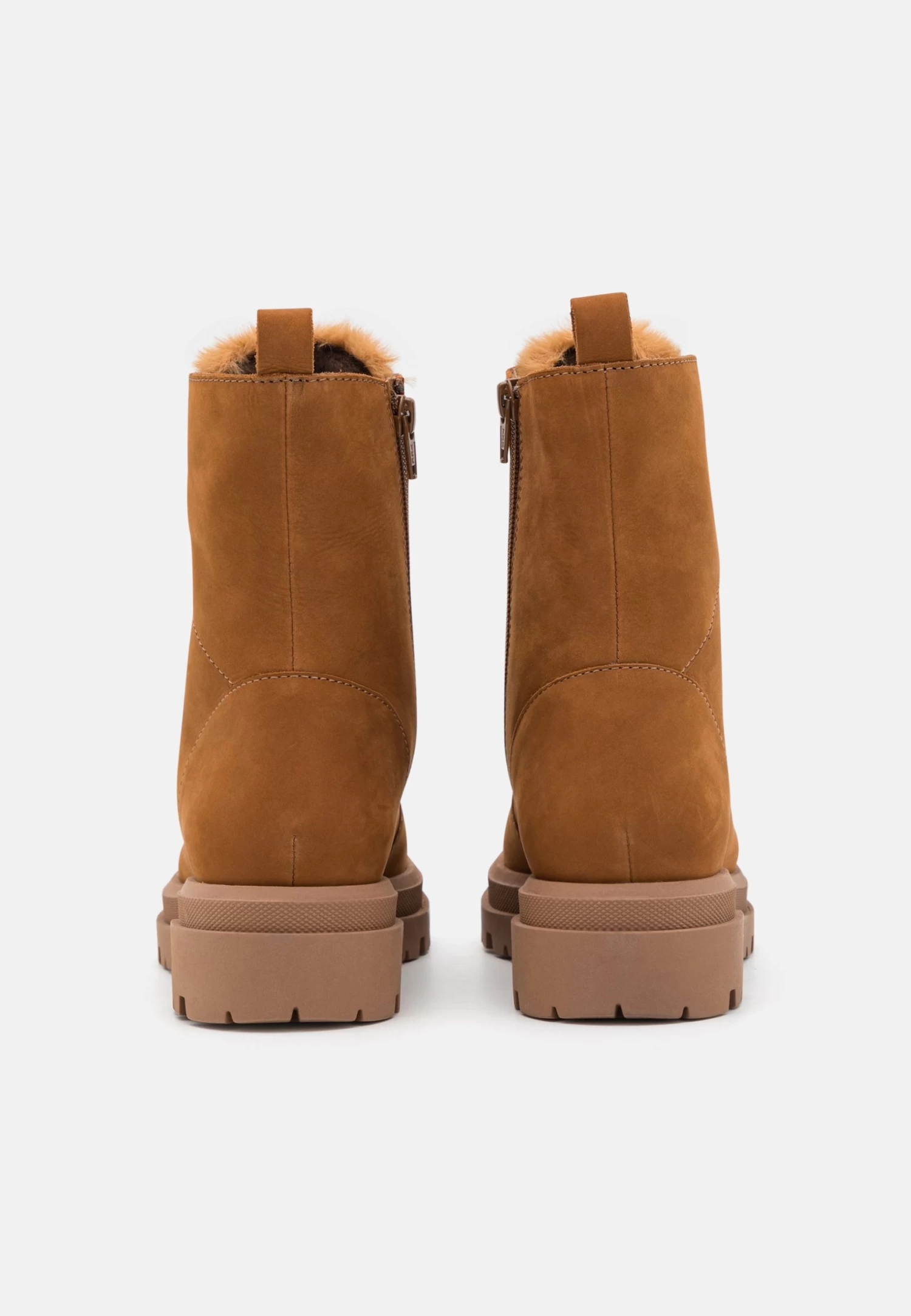 Anna Field Leather - Enkellaarsjes Met Plateauzool - Cognac - Afbeelding 4