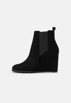 Anna Field Leather Winter Boot - Enkellaarsjes Met Hoge Hak - Black