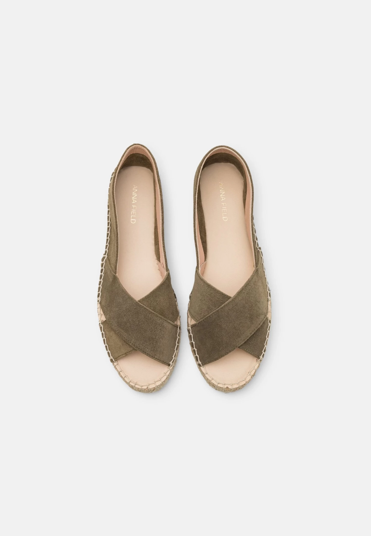 Anna Field Leather - Peeptoe Ballerina'S - Khaki - Afbeelding 6