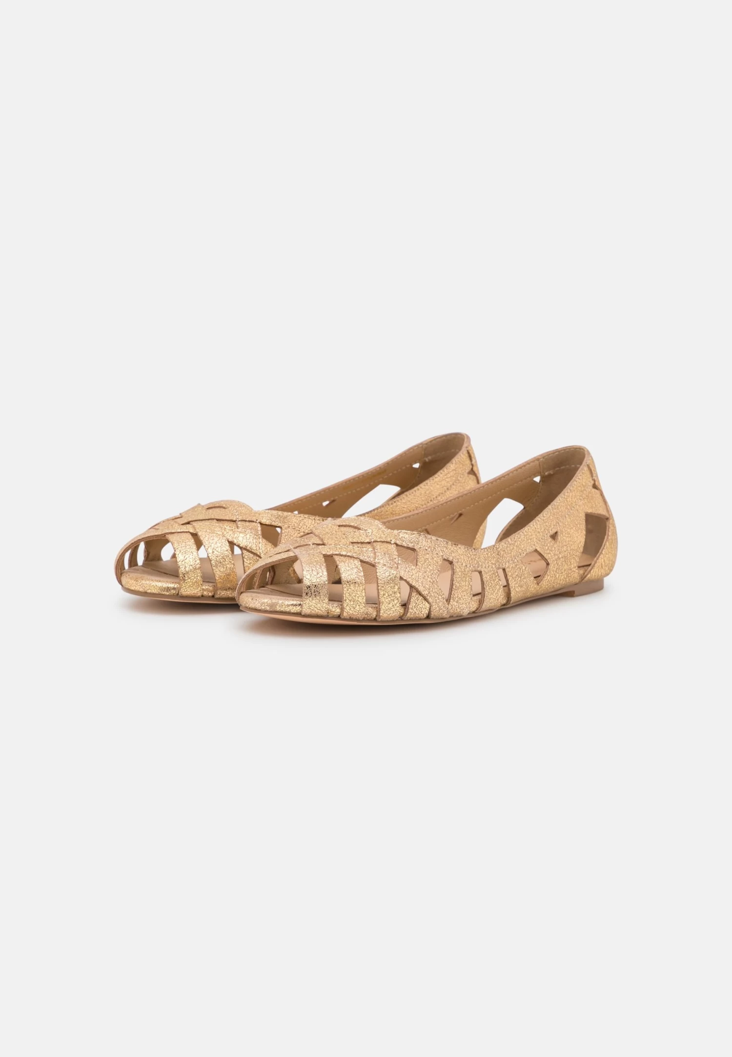 Anna Field Leather - Peeptoe Ballerina'S - Gold - Afbeelding 5