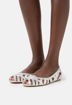 Anna Field Leather - Peeptoe Ballerina'S - Silver