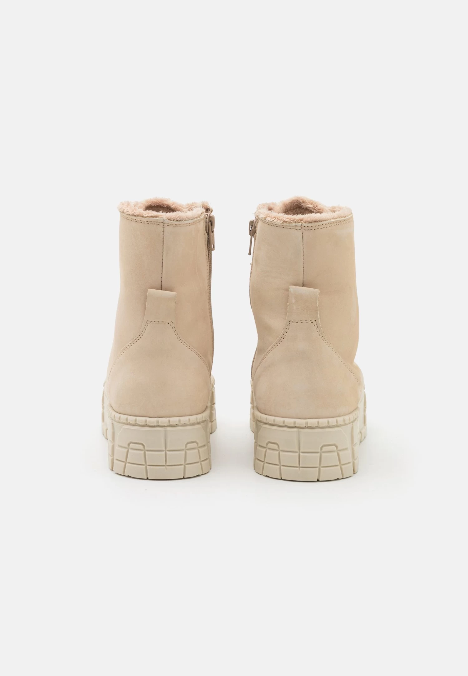 Anna Field Leather- Enkellaarsjes Met Plateauzool - Beige - Afbeelding 3