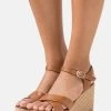 Anna Field Leather - Sandalen Met Hoge Hak - Cognac