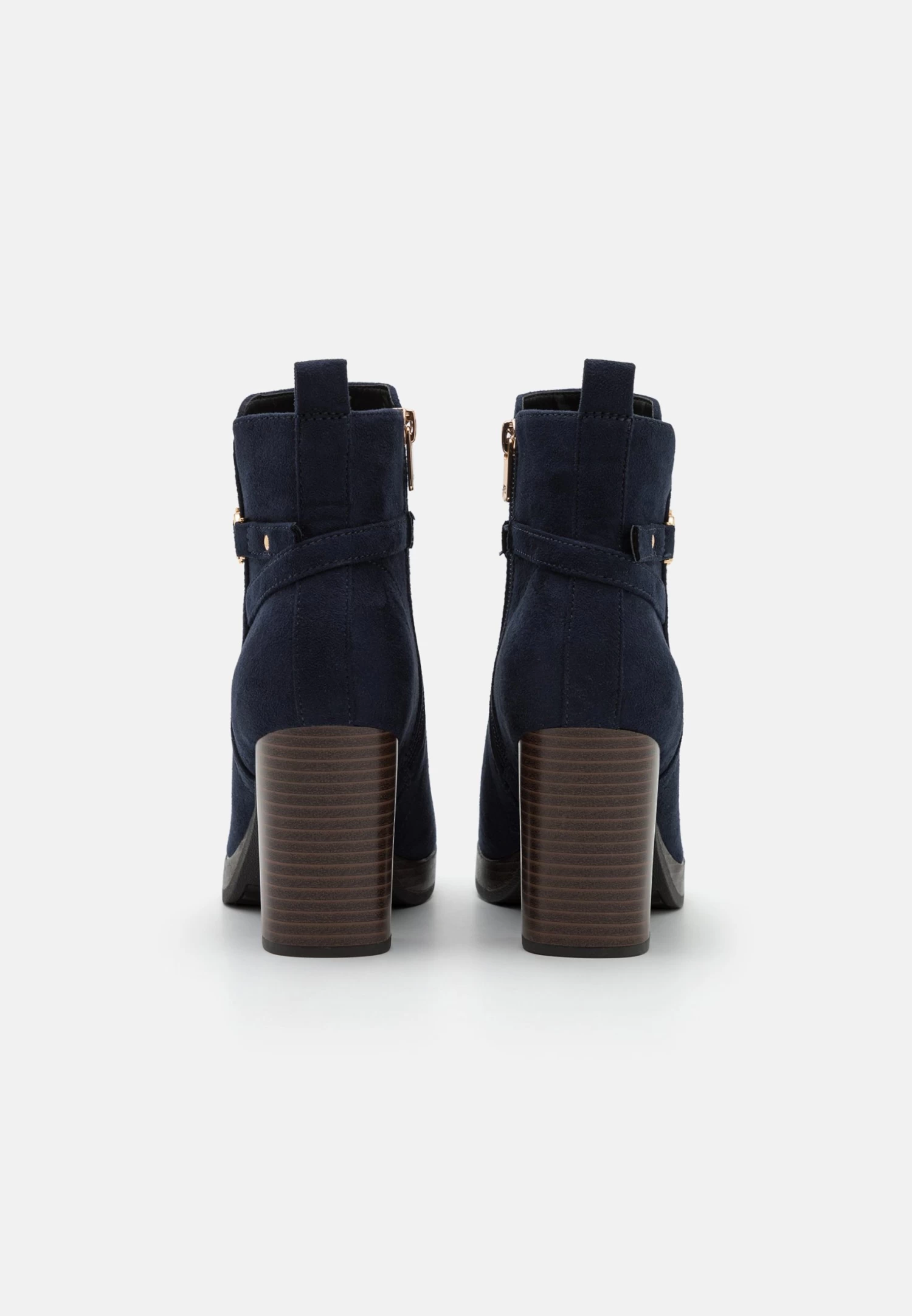 Anna Field Enkellaarsjes Met Plateauzool - Dark Blue - Afbeelding 4