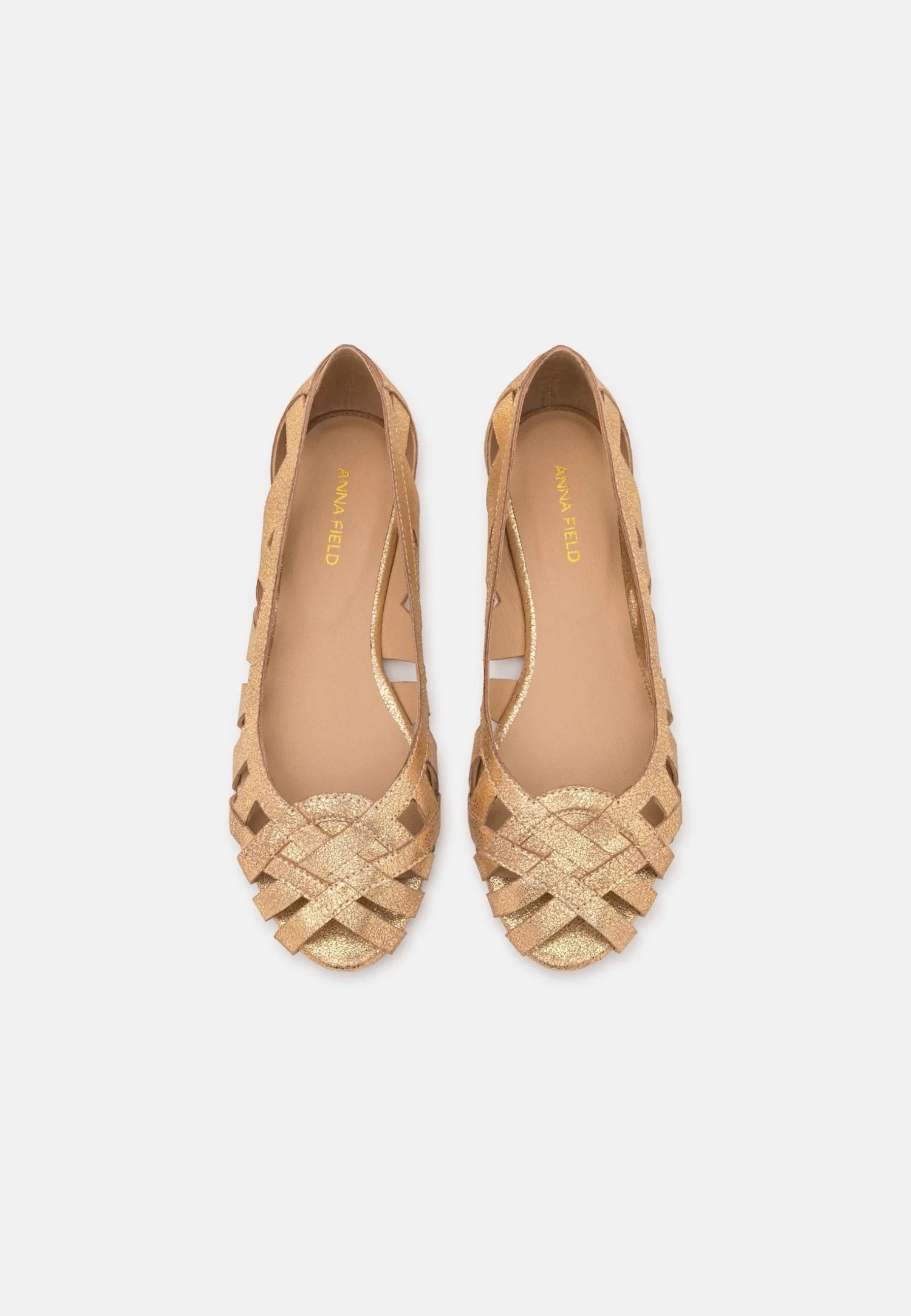 Anna Field Leather - Peeptoe Ballerina'S - Gold - Afbeelding 7