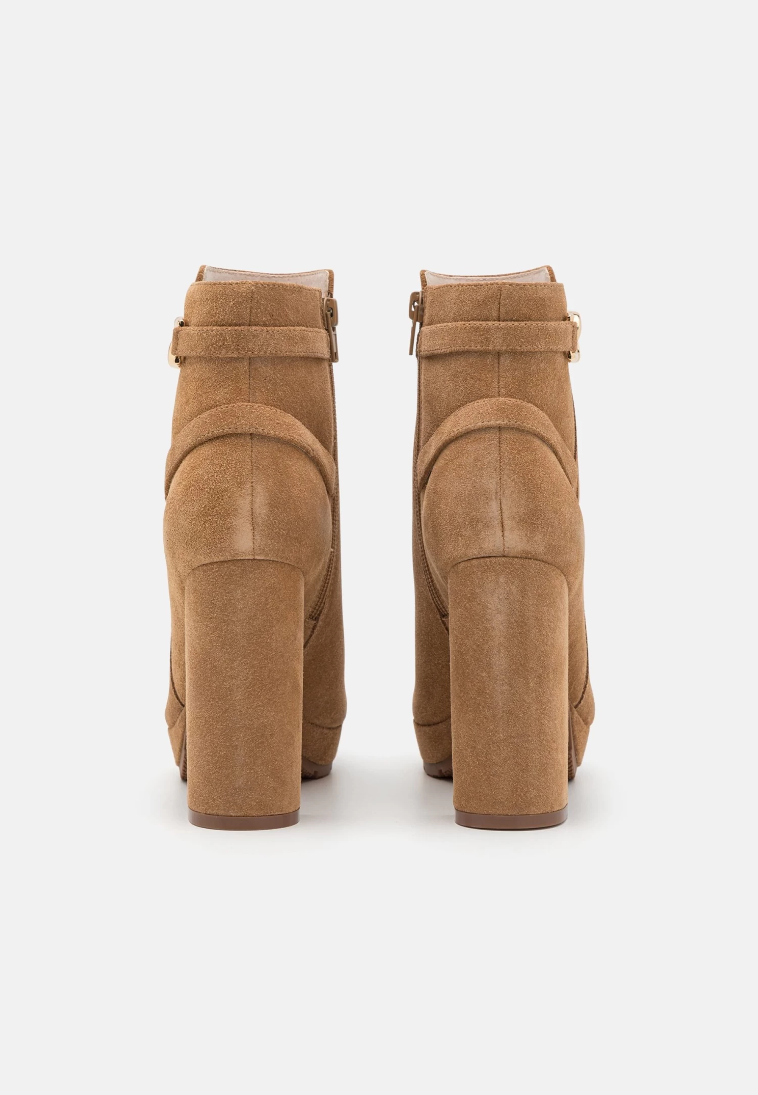 Anna Field Leather- Enkellaarsjes Met Plateauzool - Cognac - Afbeelding 4