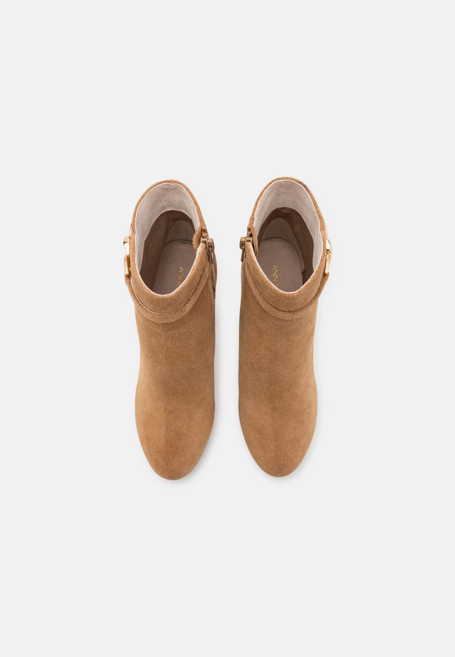 Anna Field Leather- Enkellaarsjes Met Plateauzool - Cognac - Afbeelding 6