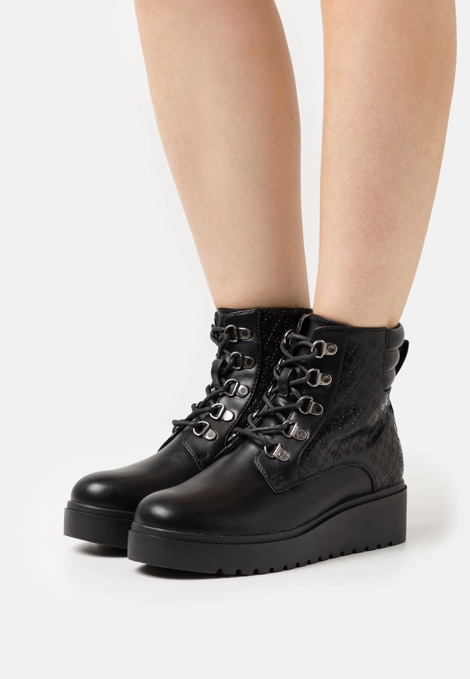 Anna Field Enkellaarsjes Met Sleehak - Black