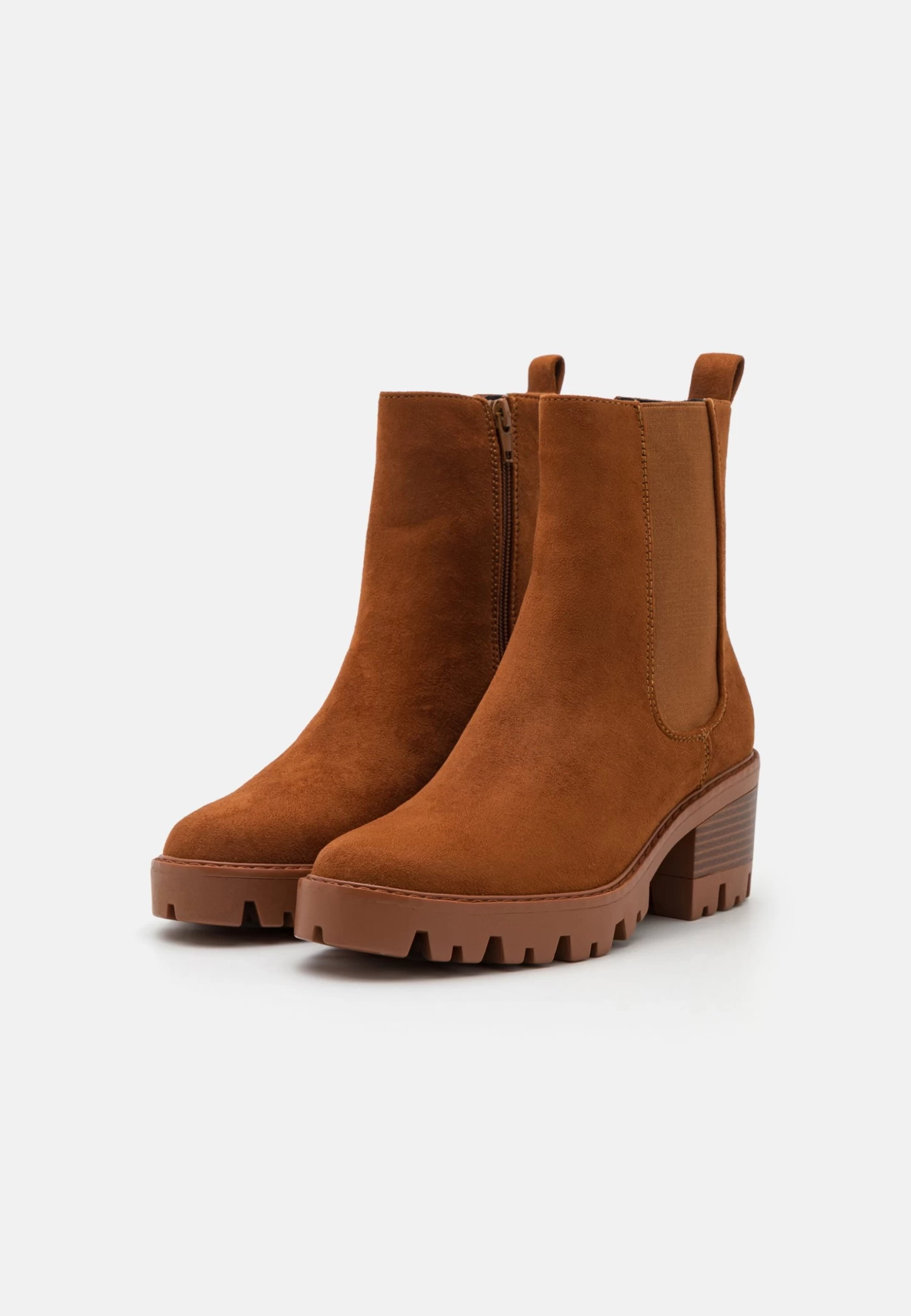 Anna Field Enkellaarsjes Met Plateauzool - Cognac - Afbeelding 3