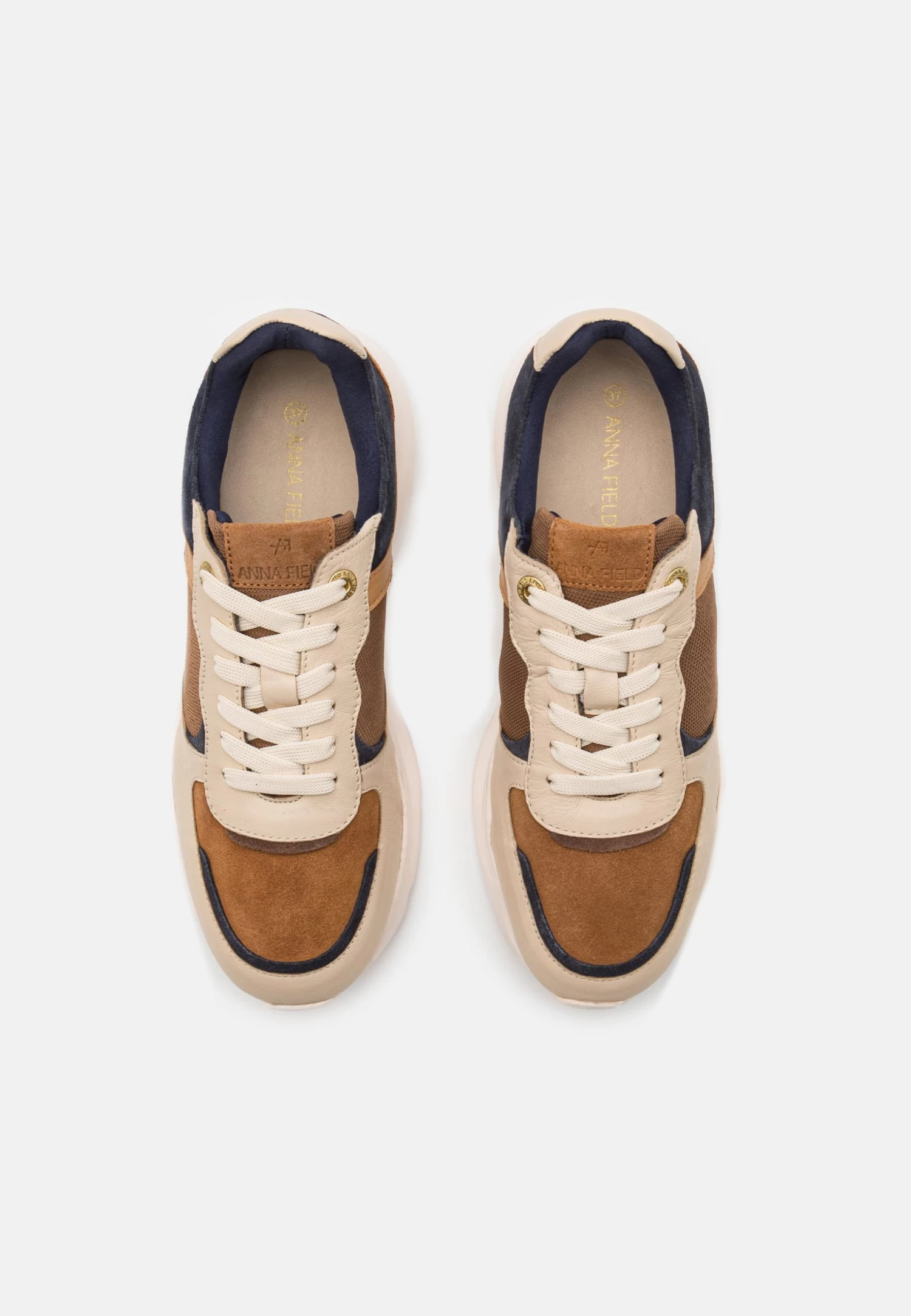 Anna Field Leather - Sneakers Laag - Dark Blue/Cognac - Afbeelding 5