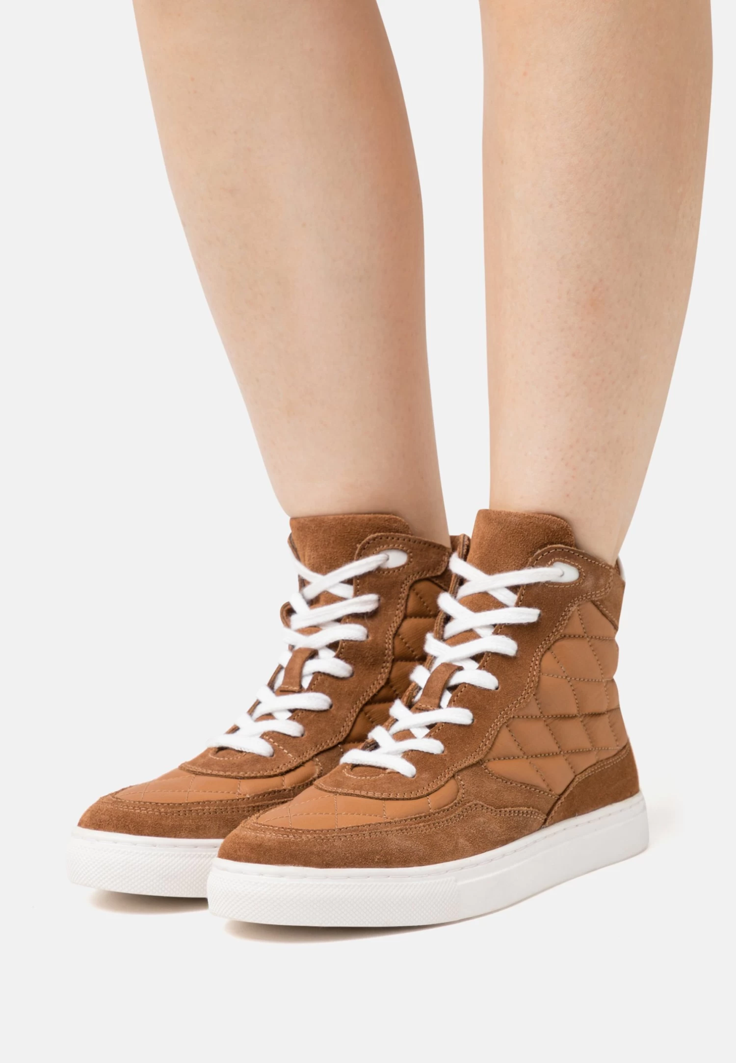 Anna Field Leather - Sneakers Hoog - Cognac