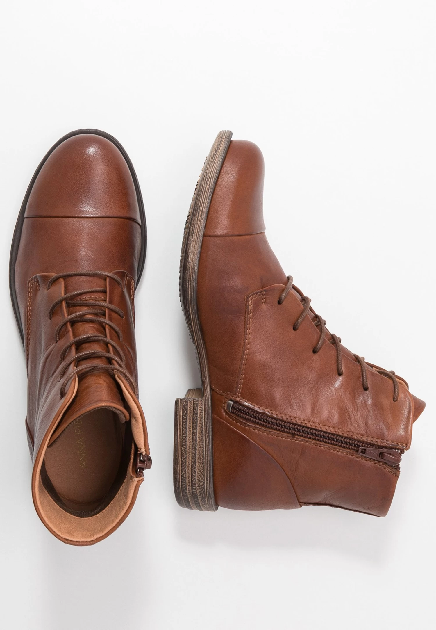 Anna Field Leather Booties - Korte Laarzen - Cognac - Afbeelding 4