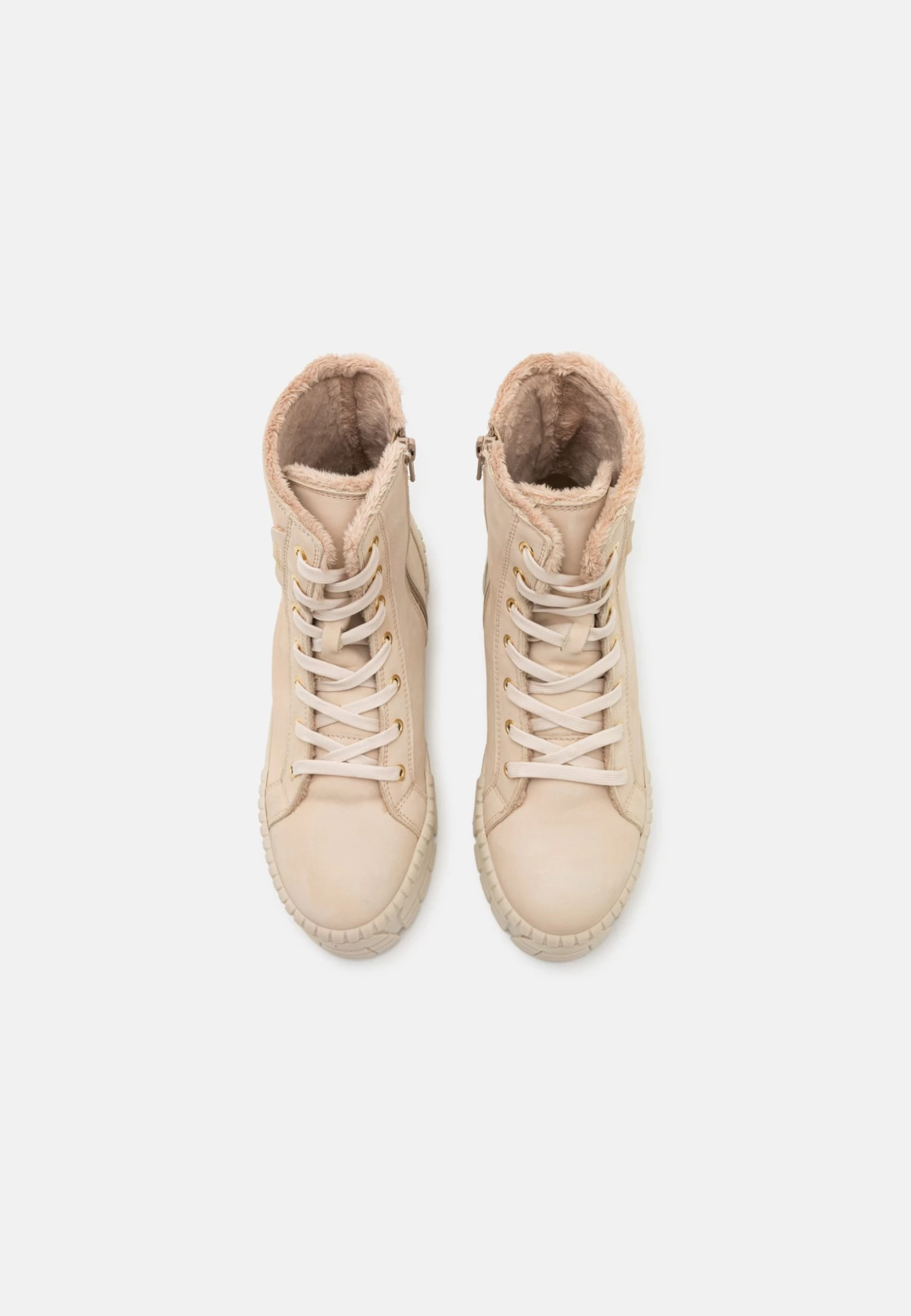 Anna Field Leather- Enkellaarsjes Met Plateauzool - Beige - Afbeelding 5