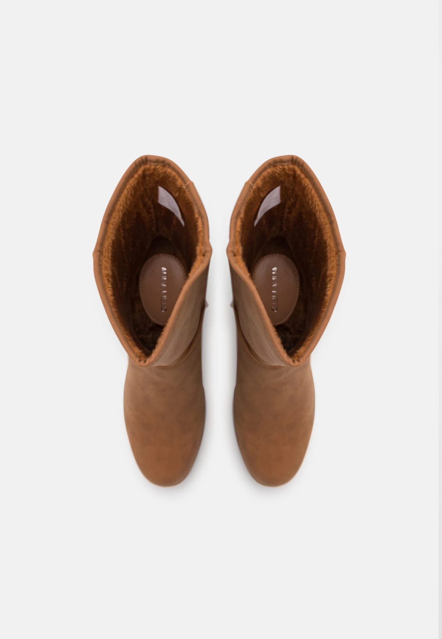 Anna Field Winter Boot - Enkellaarsjes Met Sleehak - Cognac - Afbeelding 6